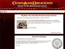 Tablet Screenshot of cowsaredelicious.com